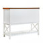 Console de bar avec armoire à 2 portes et 1 tiroir, café, porte-bouteilles, table d'entrée avec tablette de rangement, tables de canapé Buffet pour cuisine, couloir, salle à manger, salon, blanc