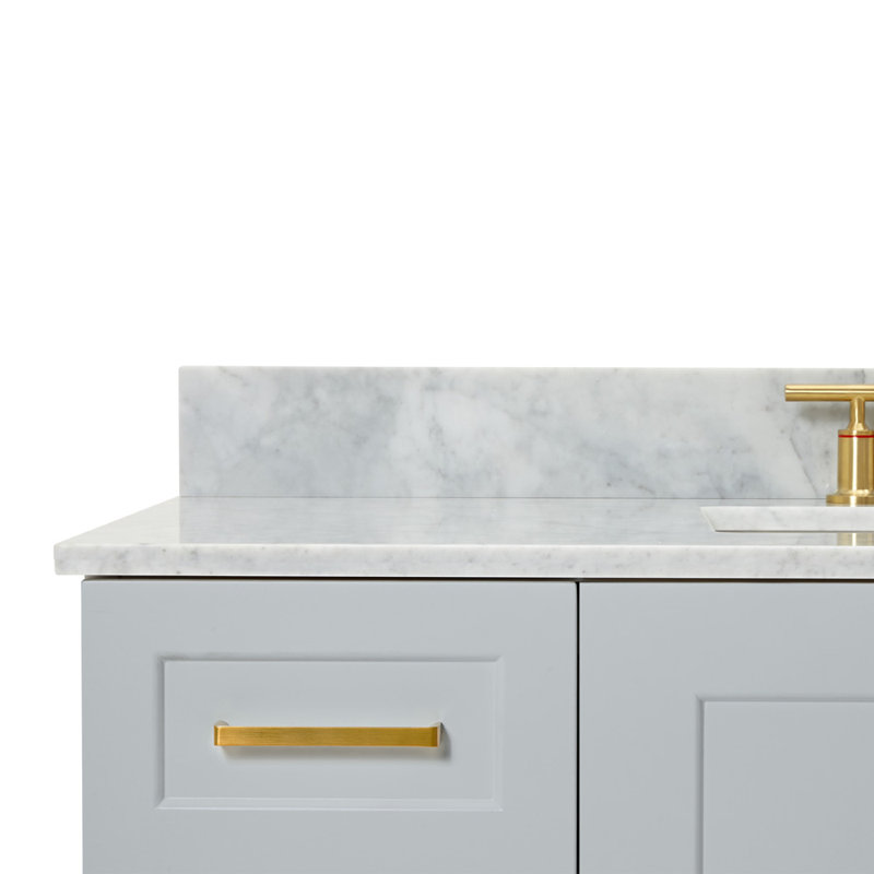 ARIEL TAYLOR 61 IN SINGLE RECTANGLE SINK VANITY, Oval, Midnight Blue, 49"