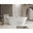 59'' Acrylic Freestanding Bathtub With Unique Diamond Pattern Design: Spacious Oval Shape,  Gloss White Finish, Chrome Overflow And Pop-Up Drain CUPC Certificate