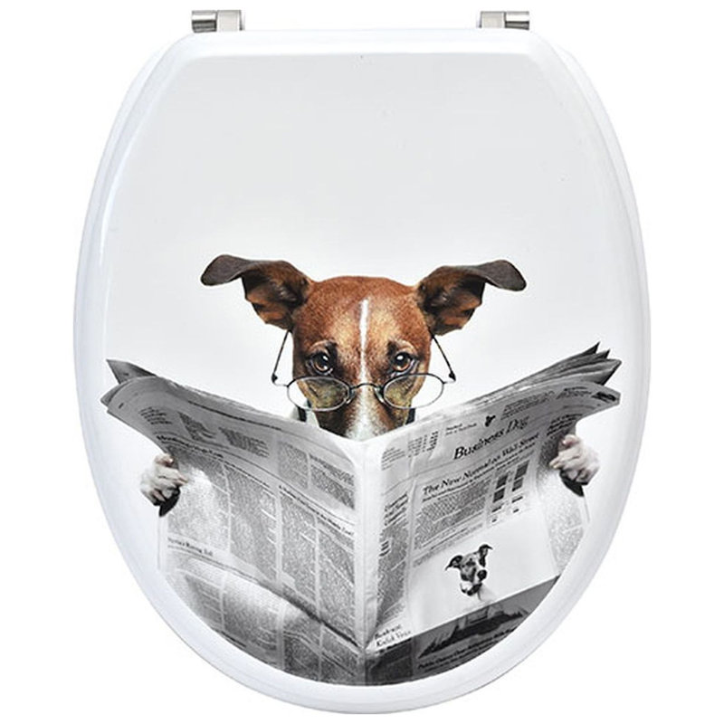 Siège de toilette allongé pour chien Jack Russel
