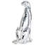 Statue en polystone assise avec taches en miroir