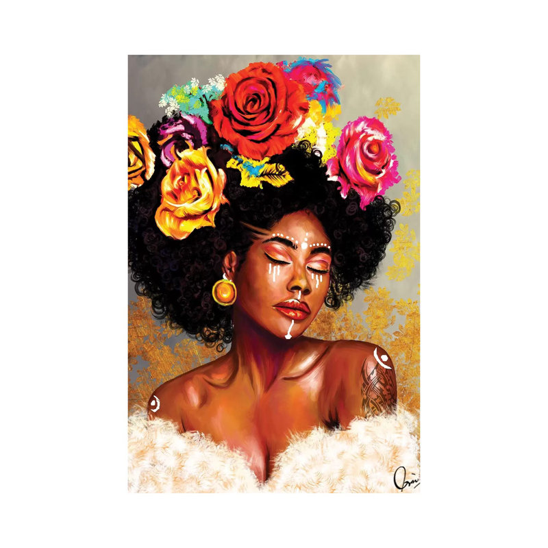 « Harriet » par Crixtover Edwin, reproduction d’art, H 26 po x l 18 po x 1,5 po, Toile tendue, Pas de tapis