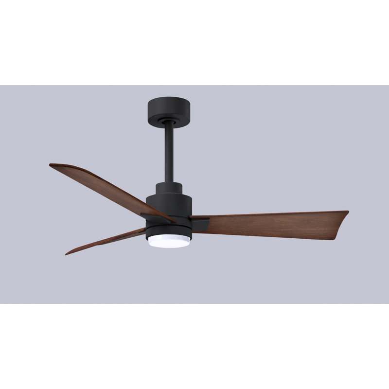 Ventilateur de plafond Alessandra, Noyer, Noir mat, 42"