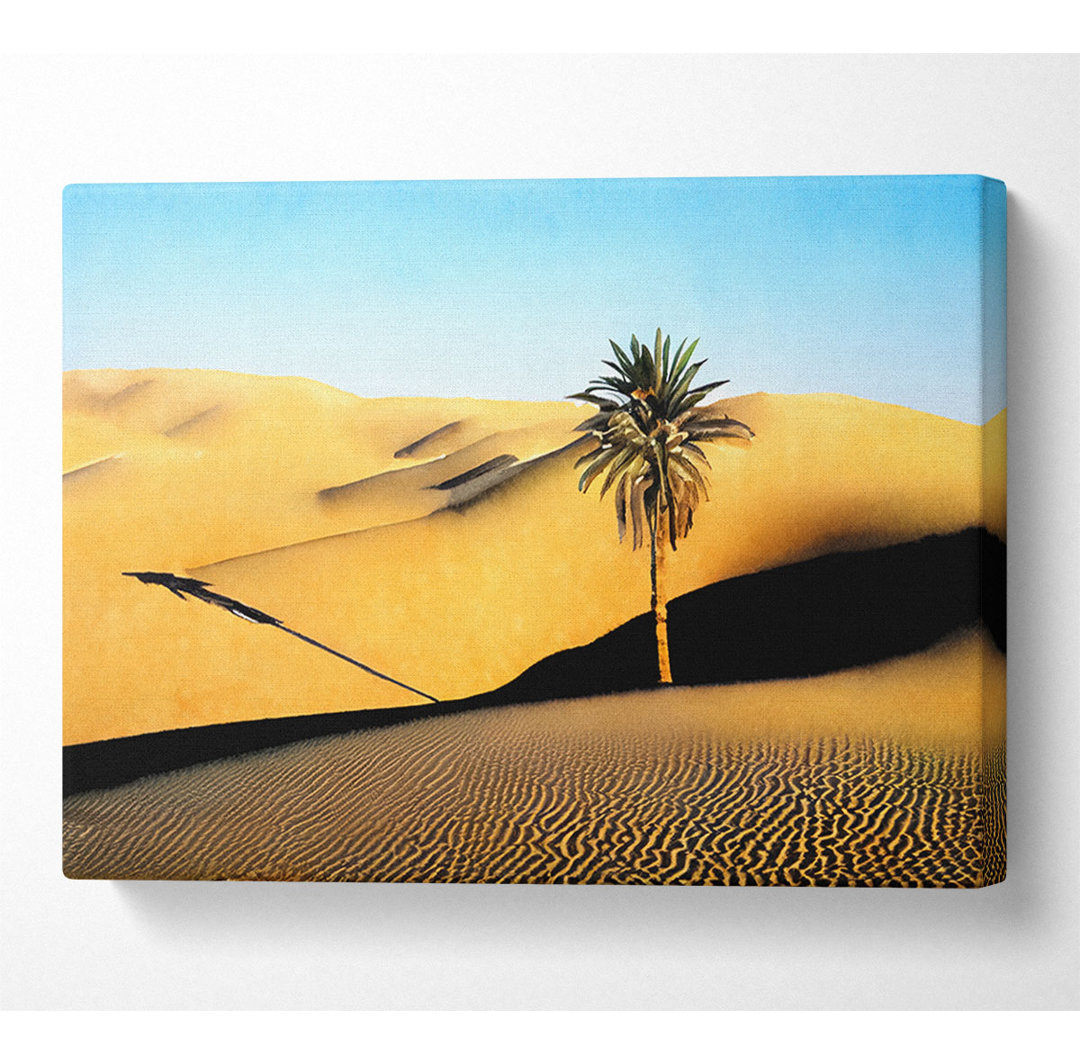 Desert Palmtree - Wrapped Canvas Kunstdrucke