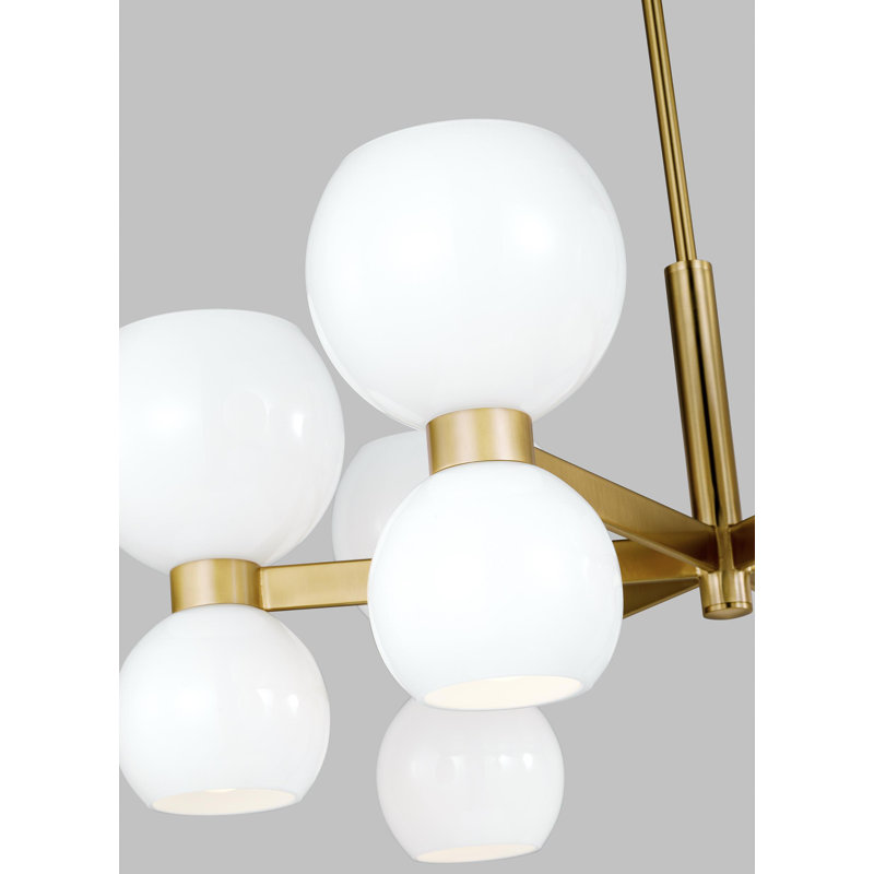 Londyn 12 - Light Chandelier, Milk White