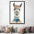 Toile encadrée de bois rustique foncé