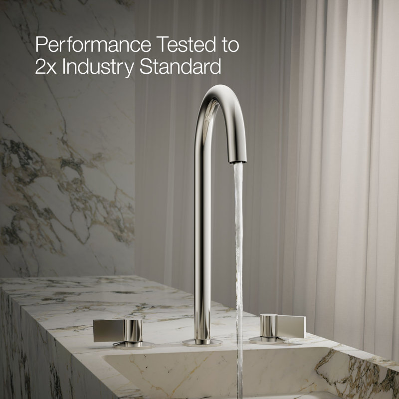 Components Bathroom Sink Faucet Spout With Tube Design 1.2 GPM, Polished Nickel