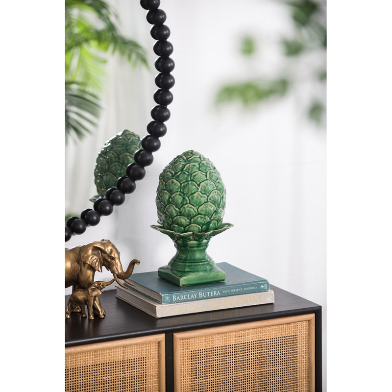 7,5 x 7,5 x 12 po avec accent artichaut en pleine forme, Vert