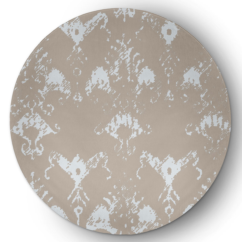 Chenille Abstract Indoor Rug, Round 5'
