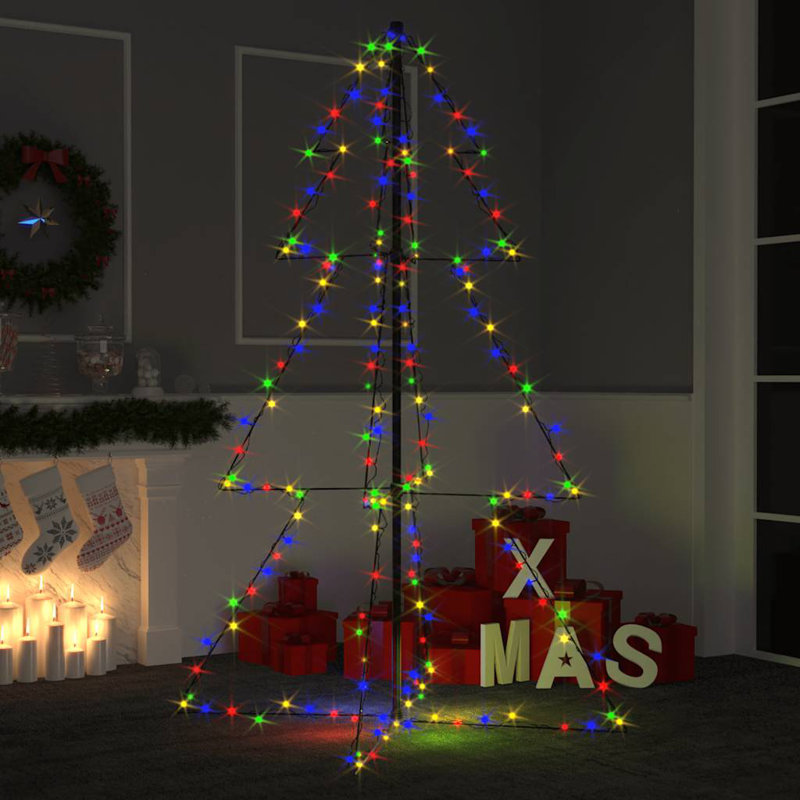Arbre de Noël artificiel avec lumières DEL, Jaune, 5'