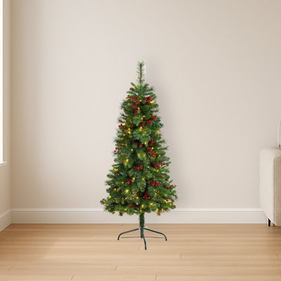 Flat Back Montreal Pine Artificial Christmas Tree