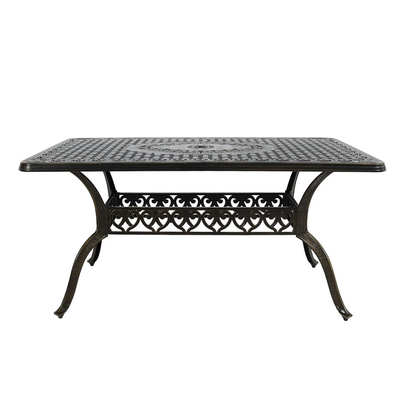 Table de salle à manger en fonte d'aluminium, Bronze