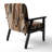 Terracotta Bliss Texture Abstract VI - Upholstered Contemporary Arm Chair, Brown Accent Chair