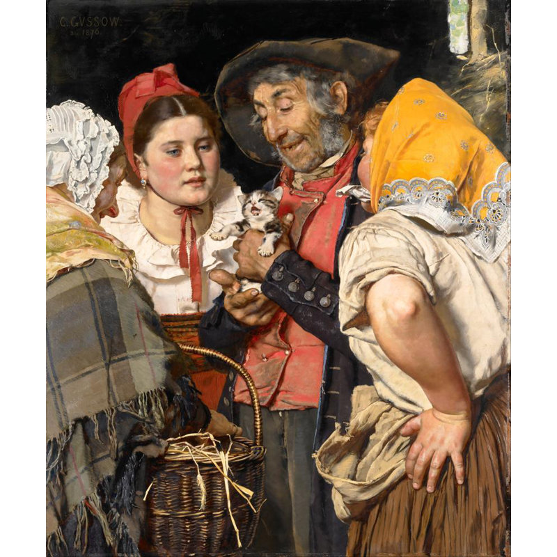 «Old Man's Treasure» par Karl Gussow - Art mural sur toile tendue avec châssis, H 40 po x l 28 po