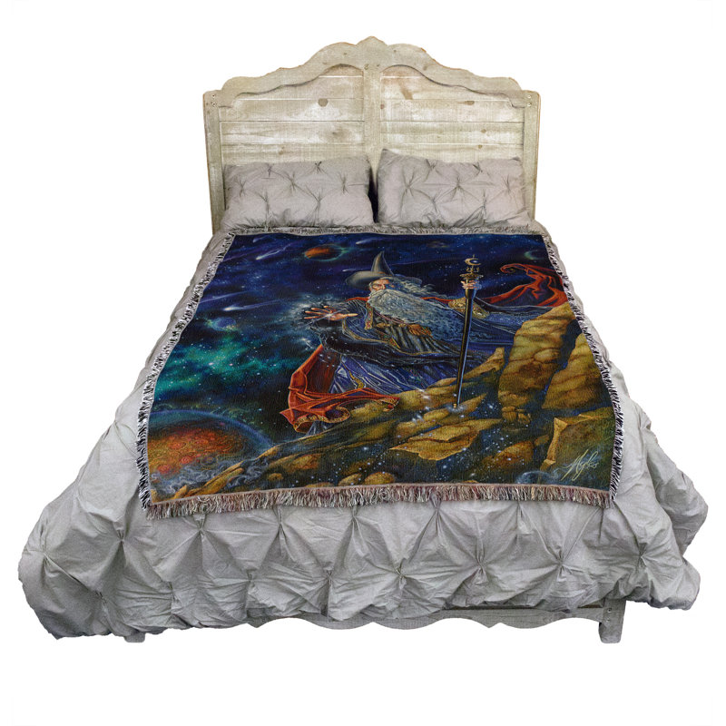 Pure Country Weavers The Elder Wizard Blanket by Myles Pinkney - Gift Fantasy Tapestry Throw Woven from Cotton - Made in The USA (72x54)