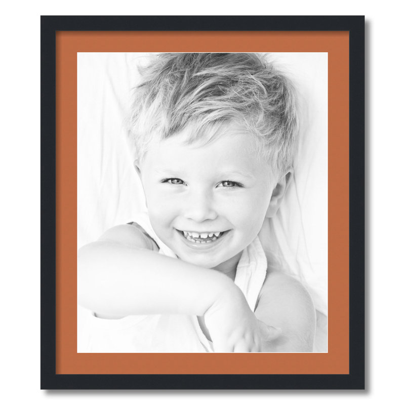 Matte Picture Frame with Mat, Red Orange, 20" x 24"