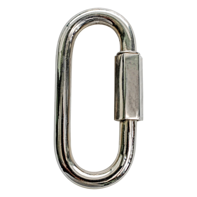 Chaîne à maillons rapides, Nickel poli, H 3,46 po x l 1,5 po x P 0,31 po