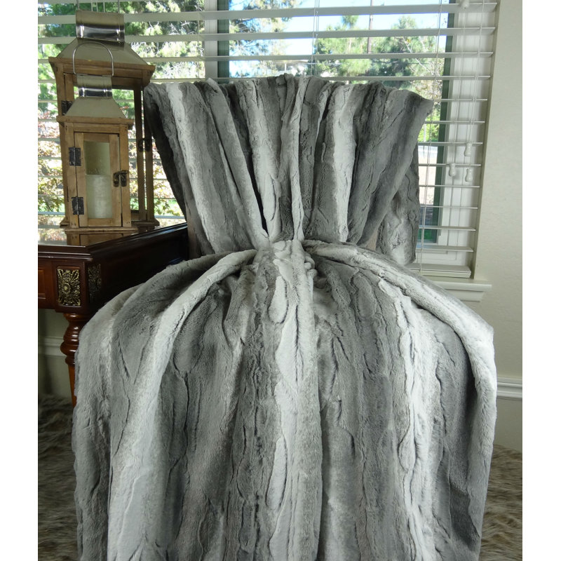 Jeté en fausse fourrure douce Thomas Collection®, L 60 po x l 36 po