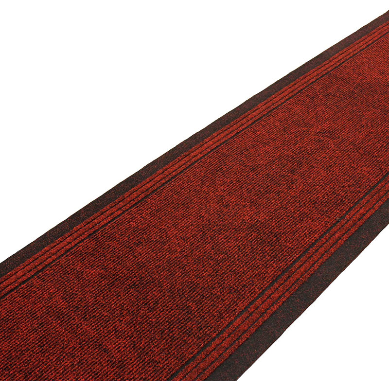 Pacjo Non-Slip Striped Doormat, Red, Runner 67 x 152.4cm