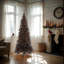 Black Fir Slim Artificial Christmas Tree-757686098-793839421