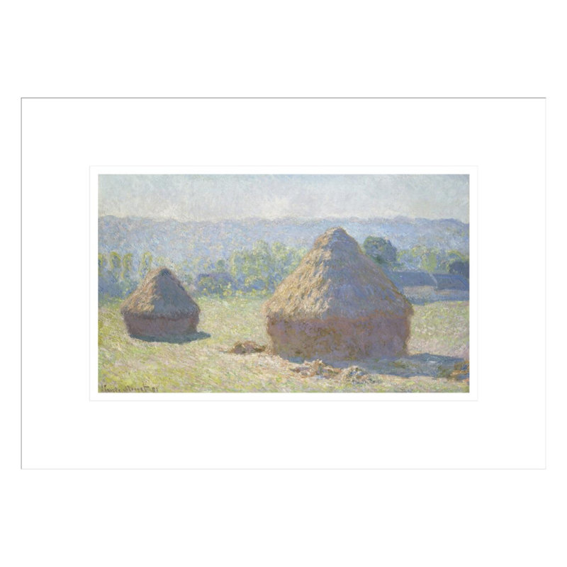 Bottes de foin fin de l'été par Claude Monet, impression giclée sur cadre, H 12,22 po x l 16,75 po