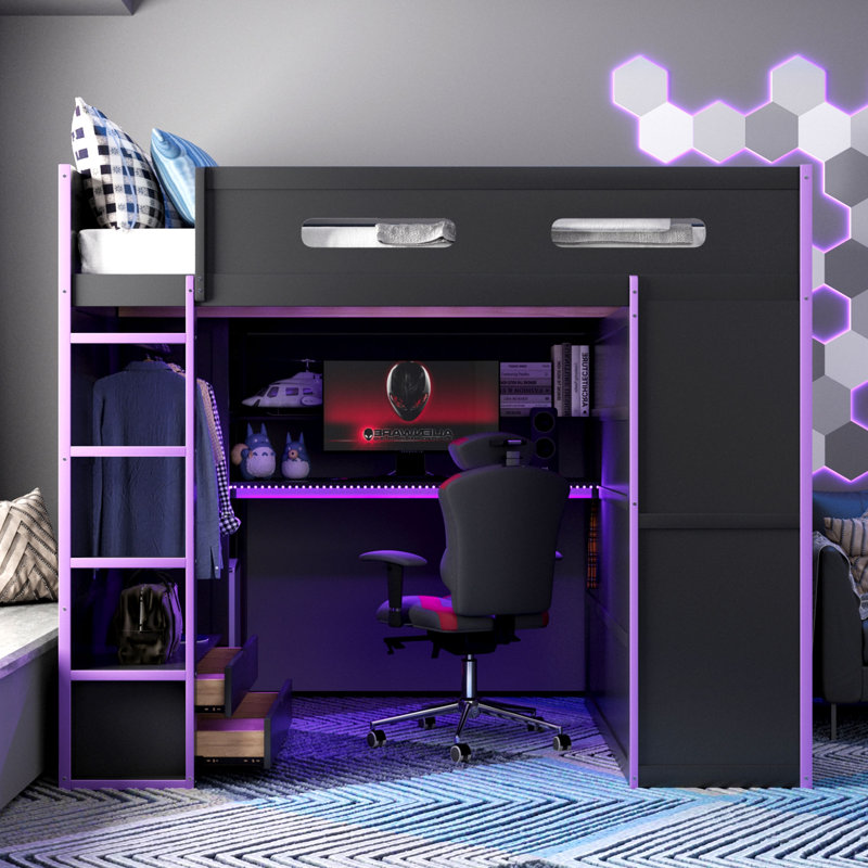 Full Drawer Loft Bed