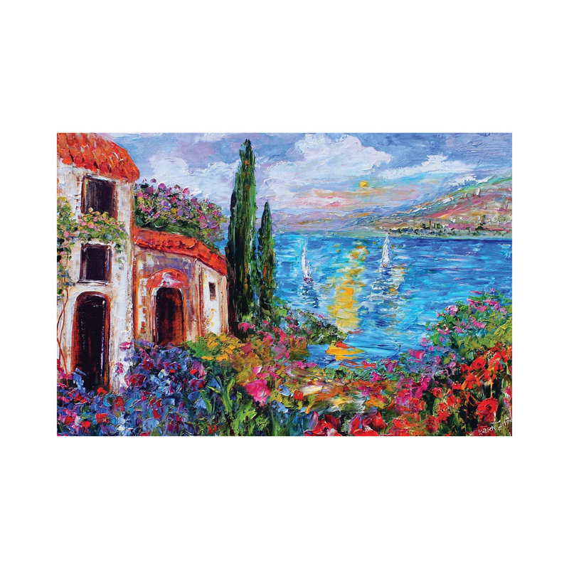 Amalfi Coast by Karen Tarlton - Wrapped Canvas Painting, 20.32 cm H x 30.48 cm W