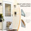 Portes extérieures - Dalle de porte en panneau de fibres à densité moyenne blanc transparent 9 Lite avec grande porte pour animaux-110458602