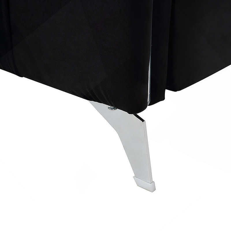 Causeuse moderne et chic avec revêtement en velours moelleux et design compact de 54 pouces pour les petits espaces élégants
