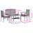 Winston Porter 4 Piece Patio Lounge Set With Cushions Gray Poly Rattan