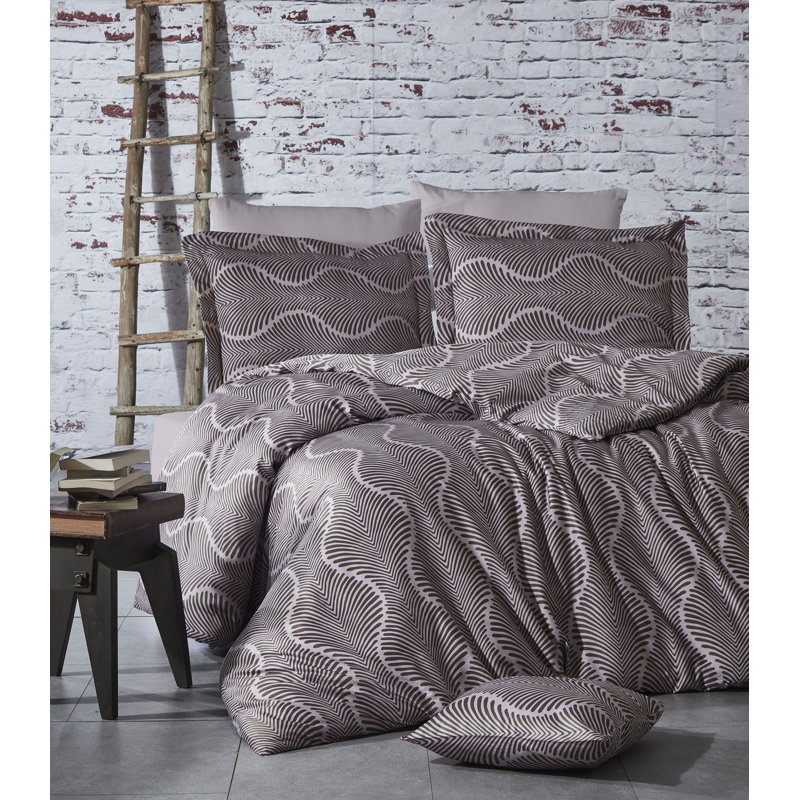 Ensemble de housse de couette 100% coton 4 pièces Kinsey Brown