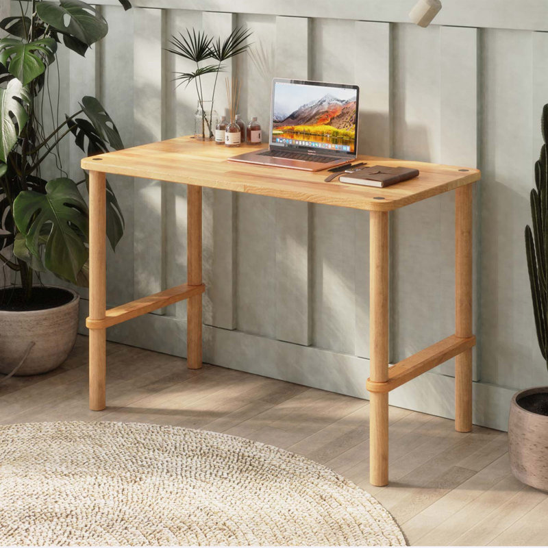 Bureau en bois massif de hêtre Pasific pour bureau ou bureau, H 29,9 po x l 43,3 po x P 22,8 po