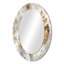 Parminder Gold and Silver Impressions of Bohemian Energy - miroir mural décoratif en plumes de Boho, grand miroir traditionnel, art imprimé en métal-1375672280-1375672281