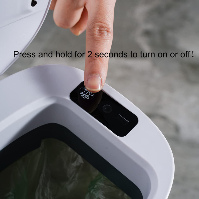 Plastic Touch Top Waste Basket - 3.6 Gallons