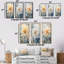 Simple dahlia beige et bleu - ensemble de 4 impressions murales Dahlia-1591100824-1591100830