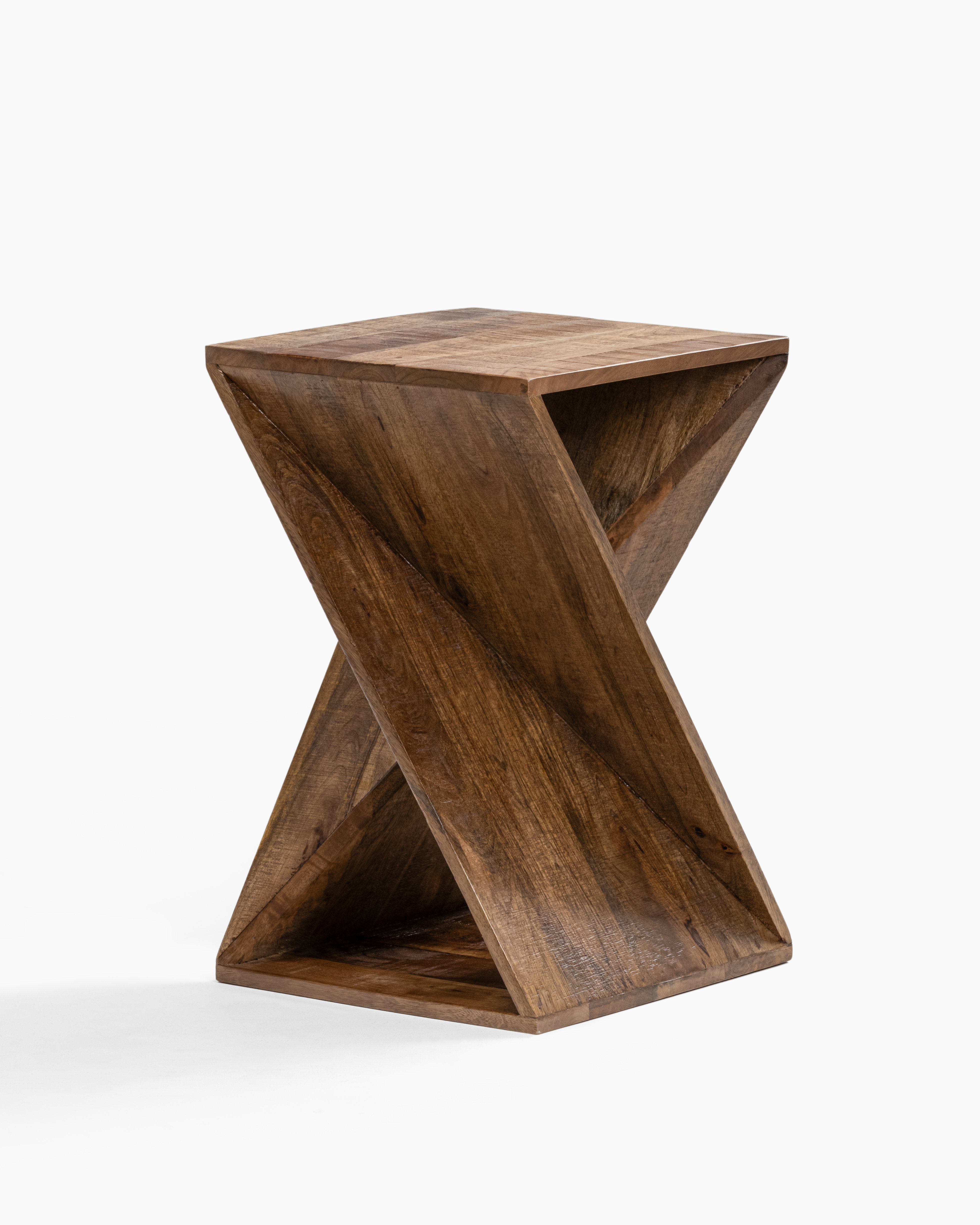 Millwood Pines Caelah Solid Wood Block End Tabl