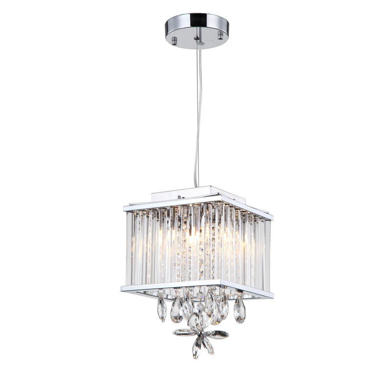 Mini-luminaire suspendu 4 lumières Easton, Transparent