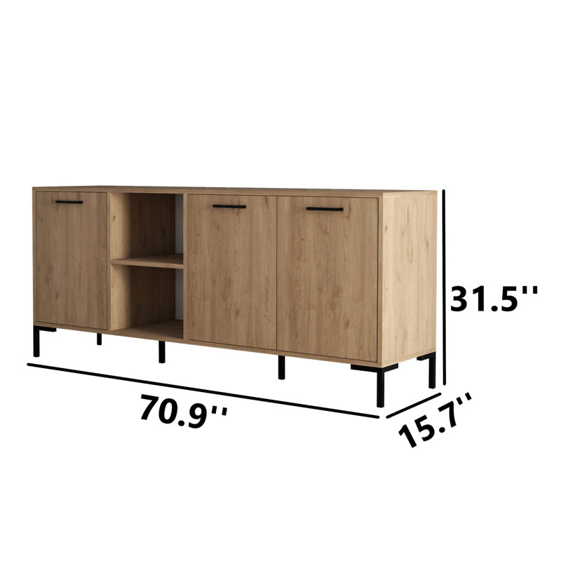 Alexiel 70.87'' Console Table, Oak