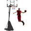 Panier de basketball portatif d'extérieur avec roulettes, panneau incassable de 122 cm, hauteur de panier réglable de 1,68 m, anneau en acier robuste, base lestable-133738878-133738882