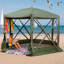 Pavillon de jardin hexagonal escamotable, pour l'extérieur