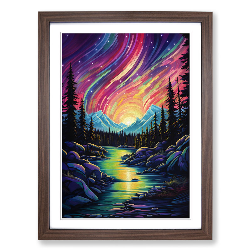 Single Picture Frame Wall Art, 46cm H x 34cm W, Walnut Framed