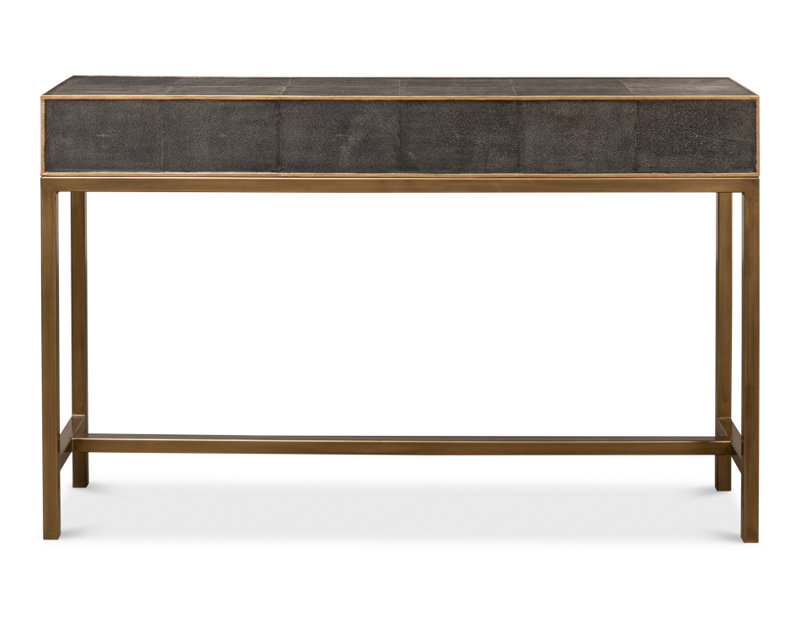 Shagreen 54'' W Console Table, Antique Gray