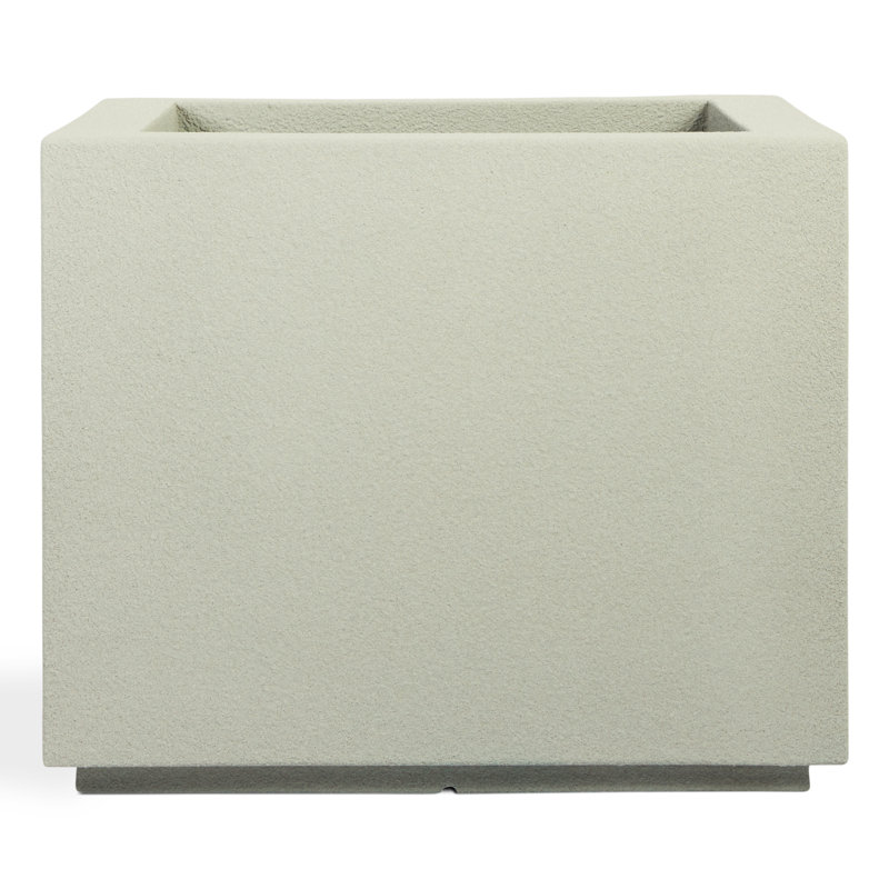 Gita Large Lightweight Outdoor 23" x 23" x 19" Square Planter Box, Greige