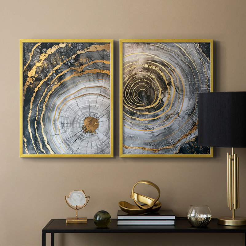 ABSTRACT Series CCxxxvii - reproduction encadrée de qualité supérieure - prête à être accrochée - aucun clou requis - aucun clou requis