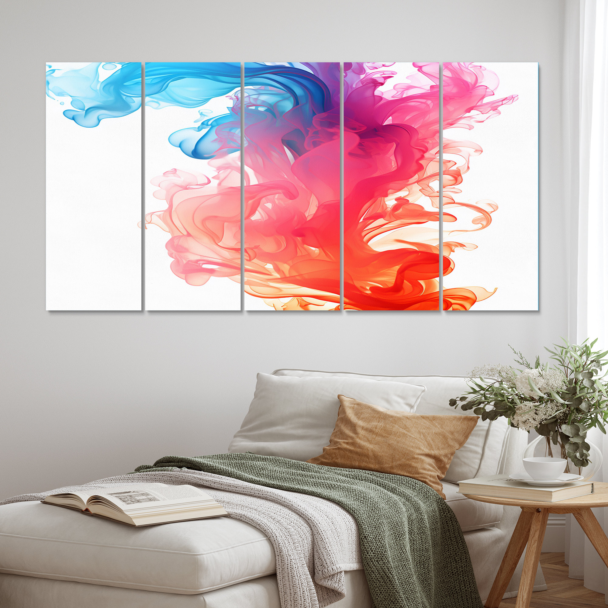 Ivy Bronx Liquid Ink Abstraction Blue II - Abstract Liquid Ink Wall Art ...