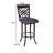 Transitional Swivel Counter or Bar Height Bar Stool with Iron Metal Frame and Faux Leather Seat-1542004609