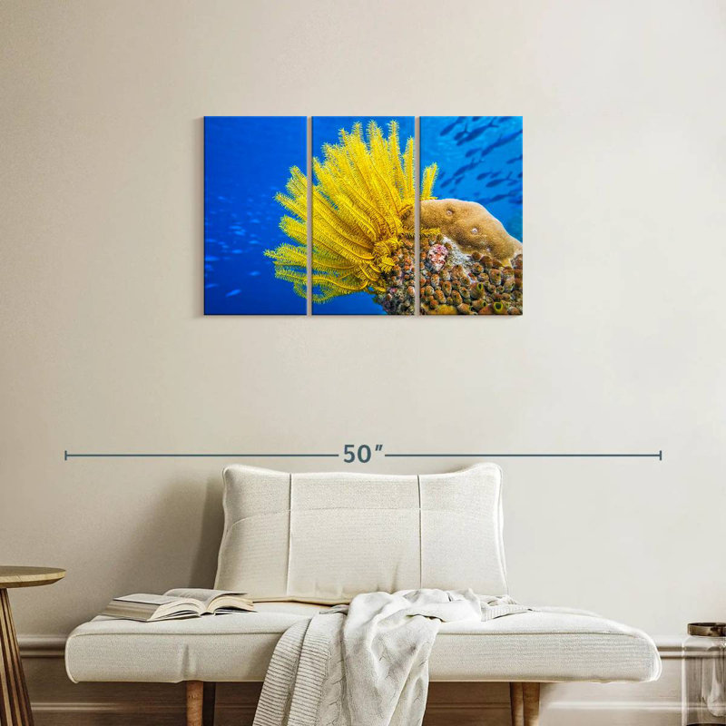 Brampt Yellow Feather Starfish, 20" H x 33" W