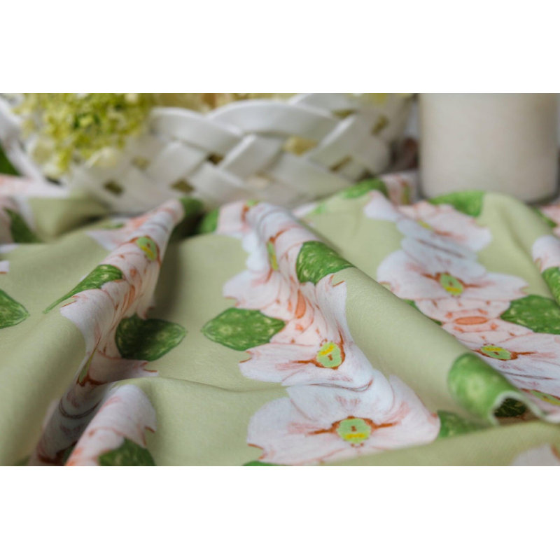 Flowering Dogwoods Lumbar Pillow Cover & Insert, Fernwood Green