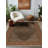 Malika Collection Digital Print Cotton-Polyester Brown Green Oriental Rug-603288331