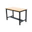 Narrow Counter Height 56" Teak and Aluminum Table-38439897